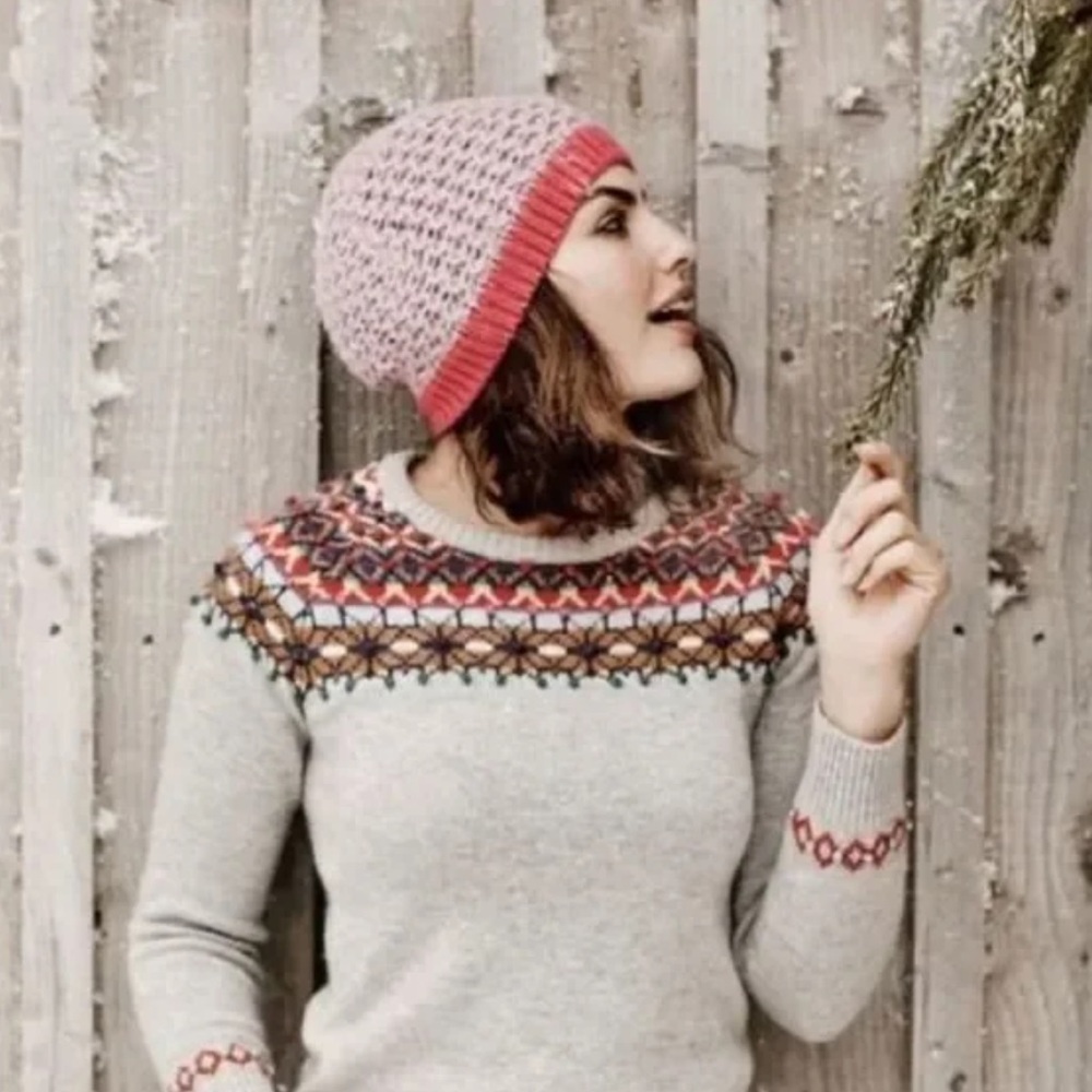 BODEN FAIR ISLE HIGH JINX EMBELLISHED SWEATER SIZE 4